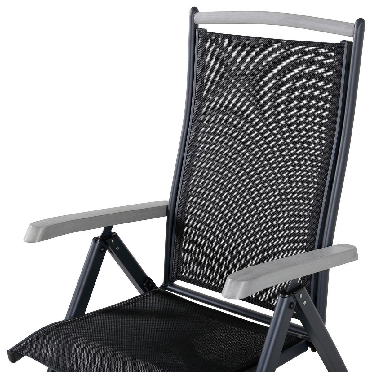 GARTENSESSEL-SET Aluminium Schwarz  - Schwarz, KONVENTIONELL, Metall (60/110/73cm) - Gardenson