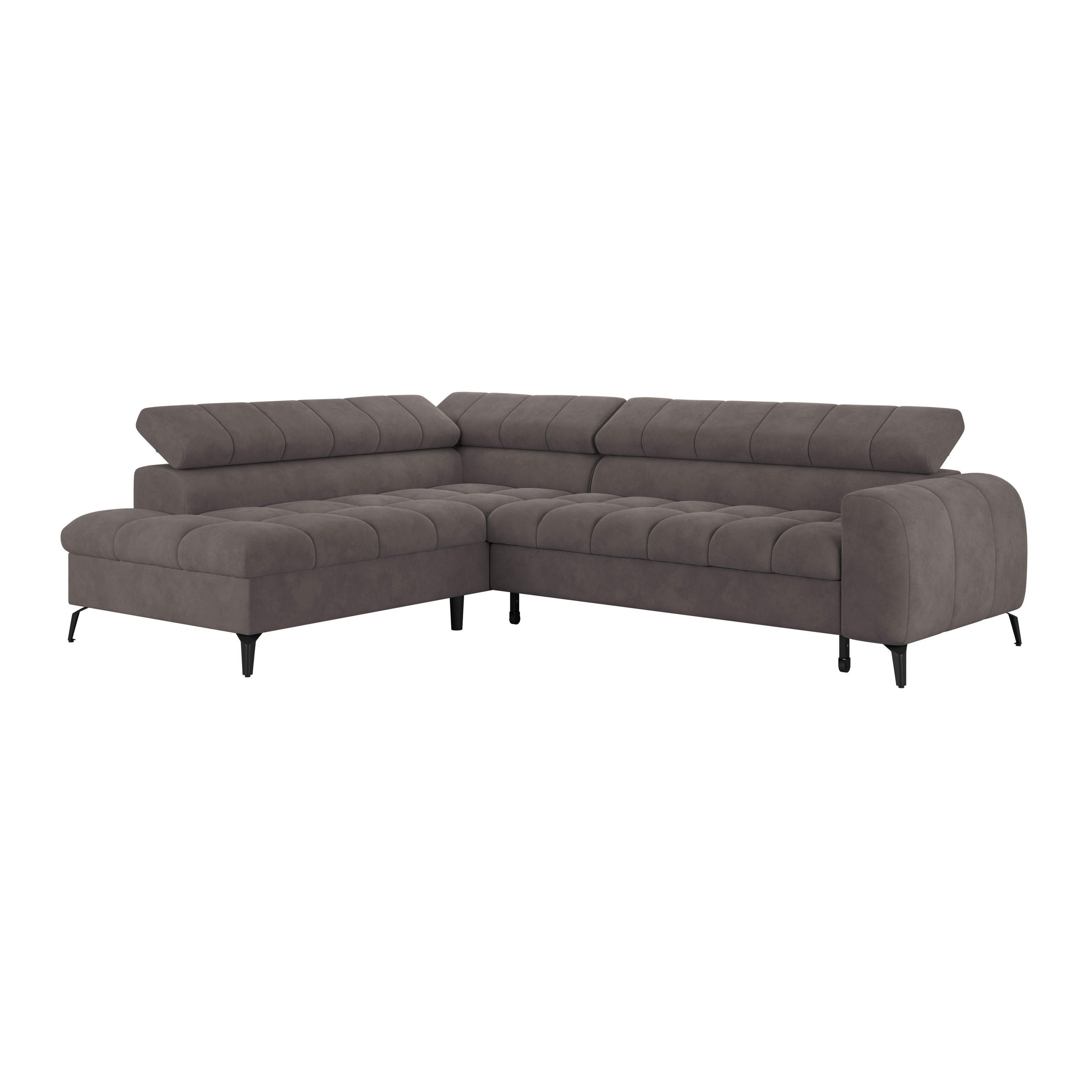 Thumbnail - Livetastic Ecksofa, Graphit, Textil, 5-Sitzer, L-Form, 261x203 cm, Stoffauswahl, Liegefunktion, Rücken echt, in den Fili...