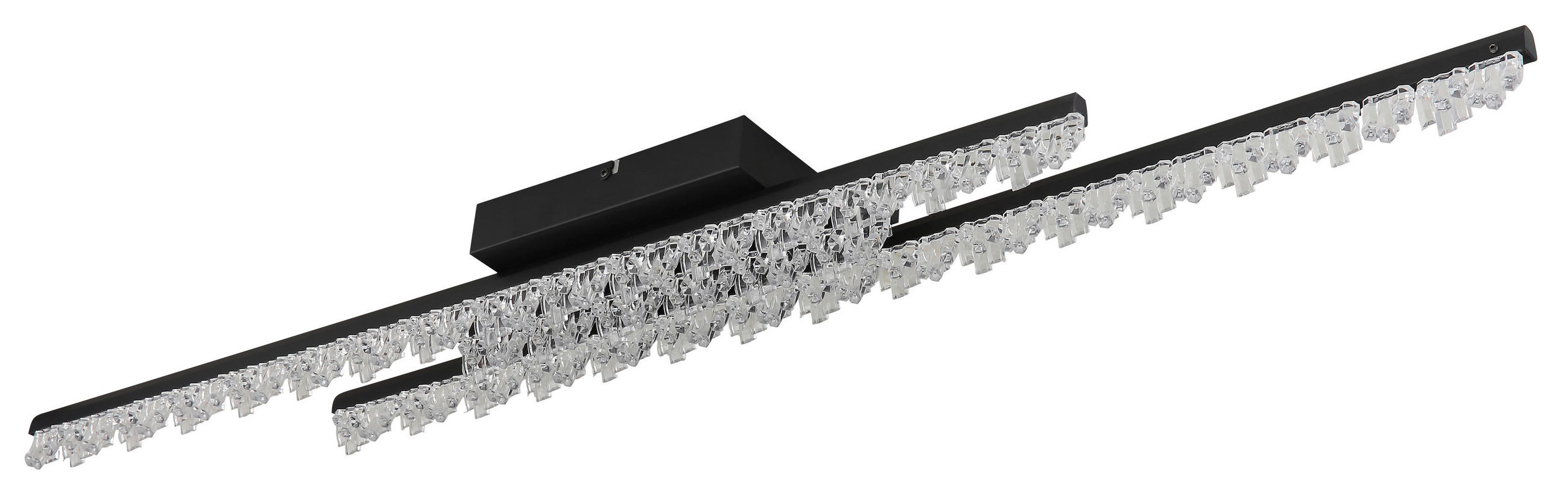 LED-DECKENLEUCHTE 102/12,5/8,5 cm   - Klar/Schwarz, Design, Kunststoff/Metall (102/12,5/8,5cm) - Globo