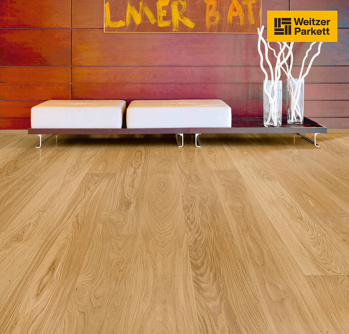 LANDHAUSDIELE, Eiche Ruhig Gesund-Diele  per  m² - Eichefarben, Trend, Holz (224,5/19,3/1,3cm) - Weitzer Parkett