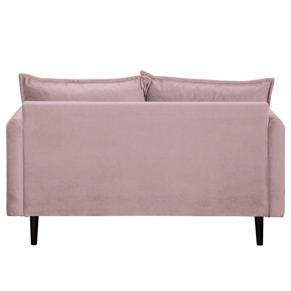 2-SITZER-SOFA JULI Samt Rosa  - Schwarz/Rosa, Design, Holz/Textil (138/86/100cm) - P & B