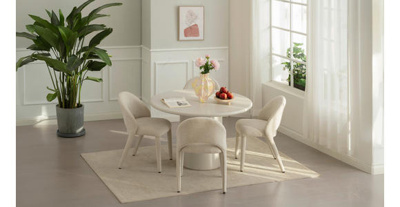 STUHL  Stoffauswahl Leinenoptik  - Beige, Design, Textil (54/81/59cm) - Ambia Home