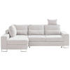 ECKSOFA Creme Flachgewebe  - Creme, Design, Textil/Metall (188/260cm) - Hom`in