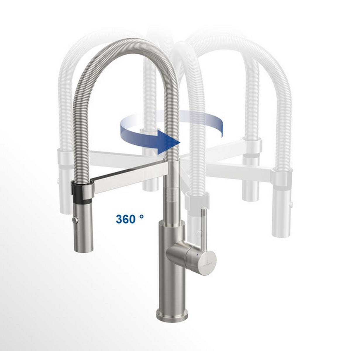 KÜCHENARMATUR - Anthrazit, Basics, Metall (4,2/40/22cm) - Villeroy & Boch