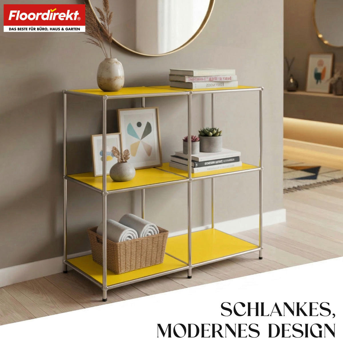 SIDEBOARD Concept Epure MK-027 78/82/40 cm  - Gelb, Basics, Metall (78/82/40cm) - Floordirekt