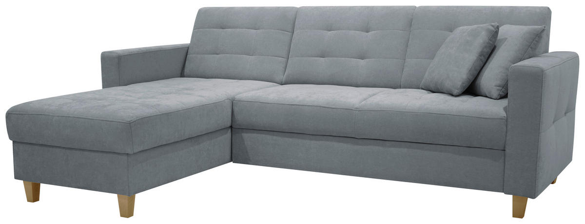 HÖRNSOFFA i chenille grå  - grå/naturfärgad, Design, trä/textil (160/231cm) - Livetastic