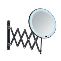 SCHMINKSPIEGEL 20/34/55 cm  - Schwarz, Basics, Kunststoff/Metall (20/34/55cm) - Wenko