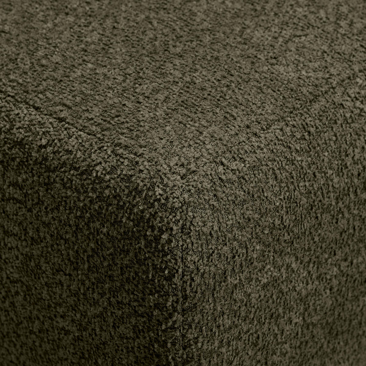 HOCKER in Textil Dunkelgrün  - Dunkelgrün/Schwarz, KONVENTIONELL, Textil/Metall (99/46/77cm) - Carryhome