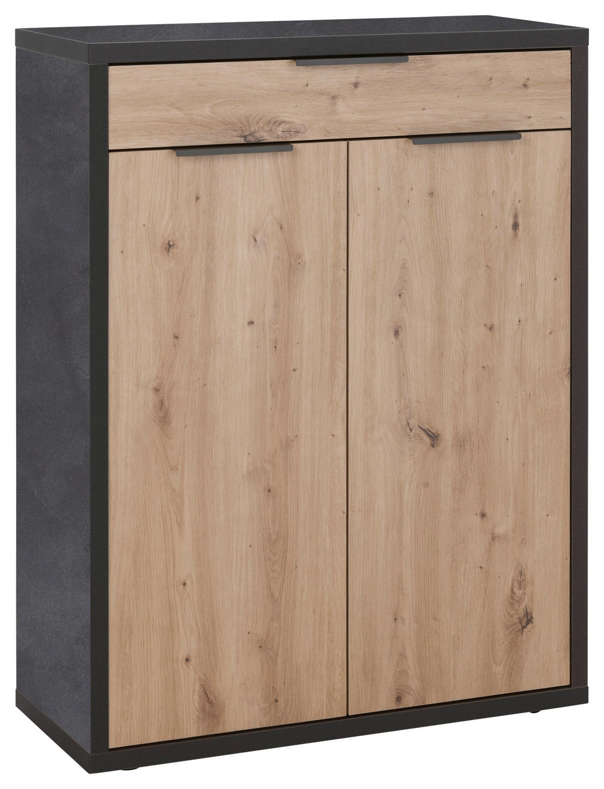 SCHUHSCHRANK Schieferfarben, Eiche Artisan  - Schieferfarben/Anthrazit, Design, Holzwerkstoff/Kunststoff (85,1/110,2/35,3cm) - Carryhome