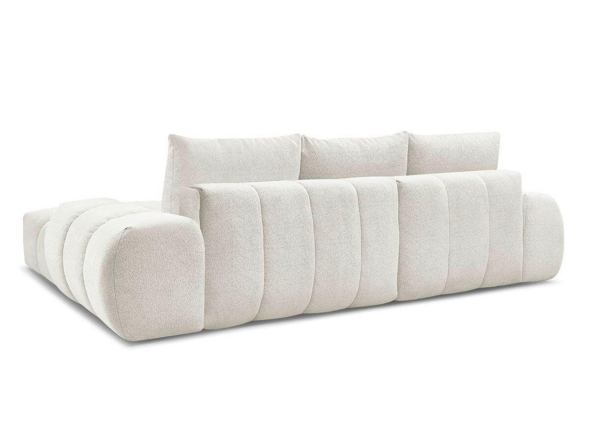 ECKSCHLAFSOFA EVEREST  mit Rücken echt, Armteil links, Armteil rechts Flachgewebe Weiß  - Schwarz/Weiß, MODERN, Kunststoff/Textil (318/180cm) - Livetastic