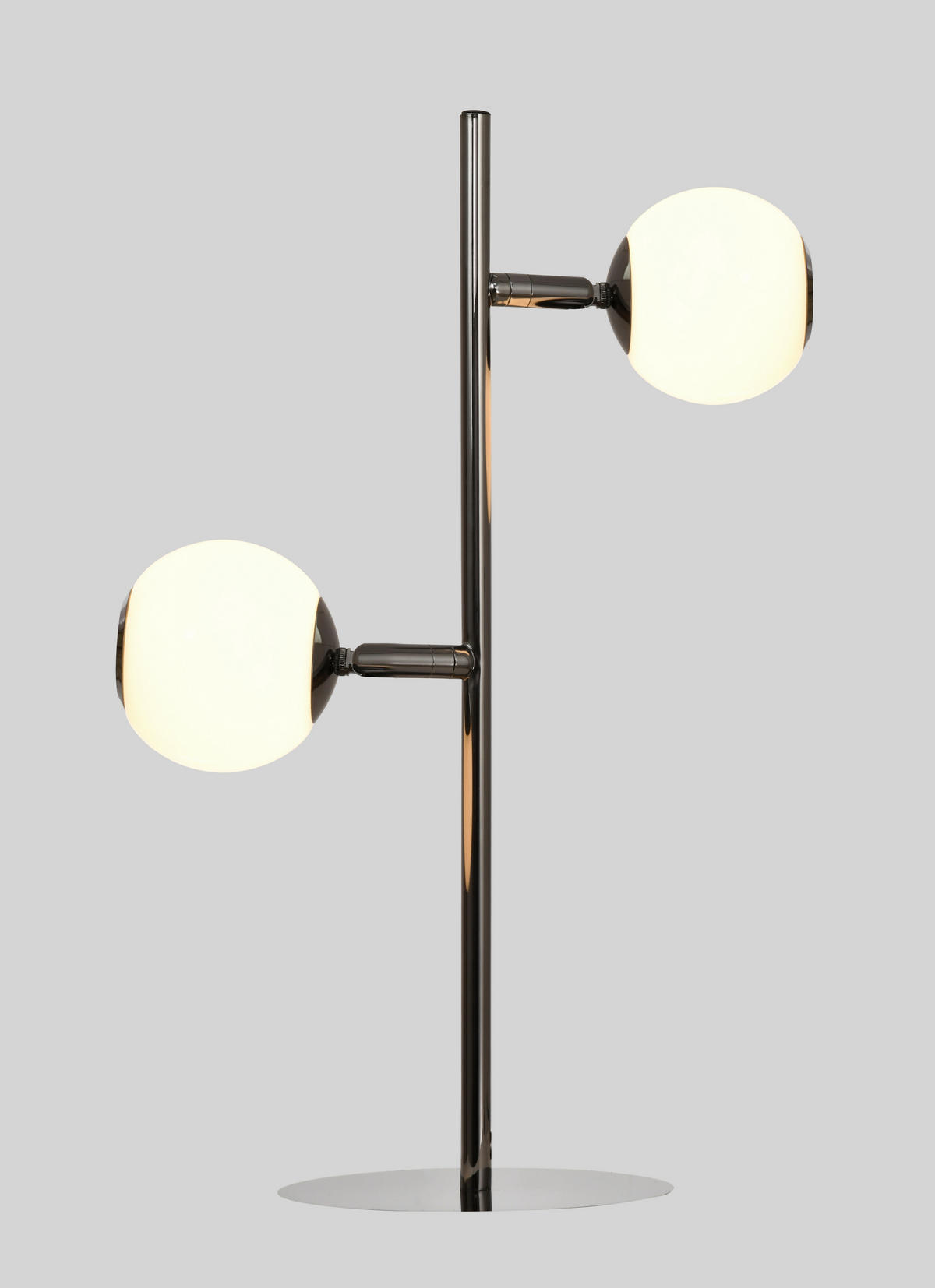 LED-TISCHLEUCHTE Luberon 32,5/49,5/19 cm  - Schwarzchrom, Design, Glas/Kunststoff (32,5/49,5/19cm)