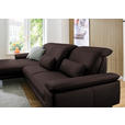 ECKSOFA in Echtleder Braun  - Schwarz/Braun, Design, Leder/Metall (193/332cm) - Dieter Knoll