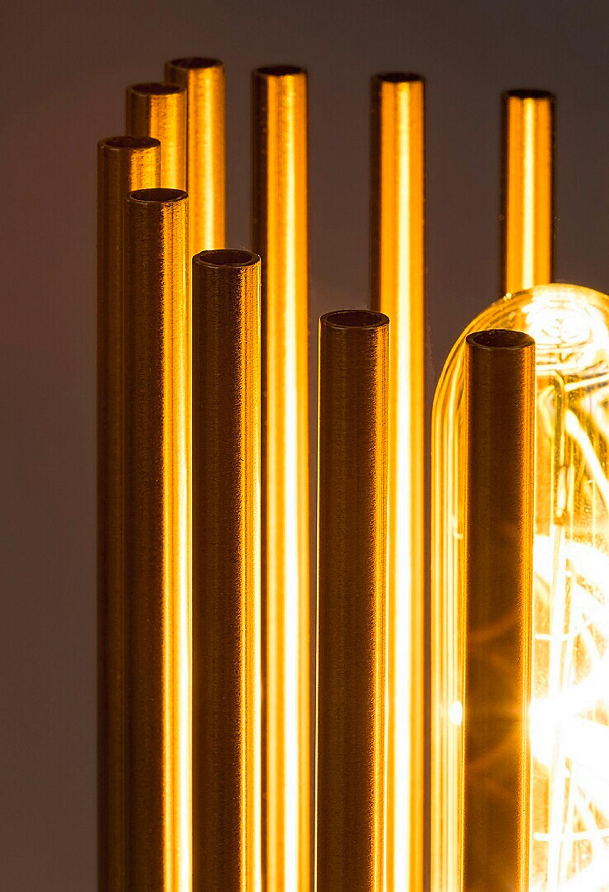 STONA LAMPA - bakarna/crna, Dizajnerski, metal (12/26cm)