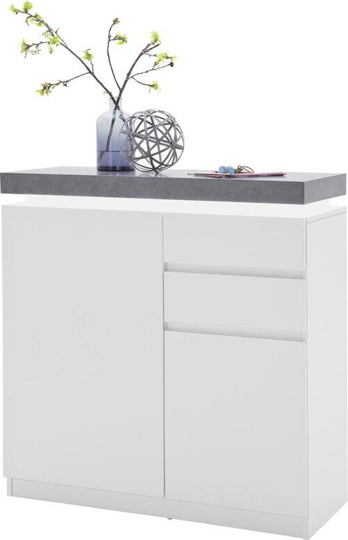 SCHUHSCHRANK  in 91/97/38 cm  - Weiss/Grau, Design, Holzwerkstoff (91/97/38cm) - Novel