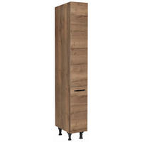 APOTHEKERSCHRANK 30/216,6/58 cm  in Eiche dunkel  - Eiche dunkel/Schwarz, MODERN, Holzwerkstoff/Metall (30/216,6/58cm) - Nobilia