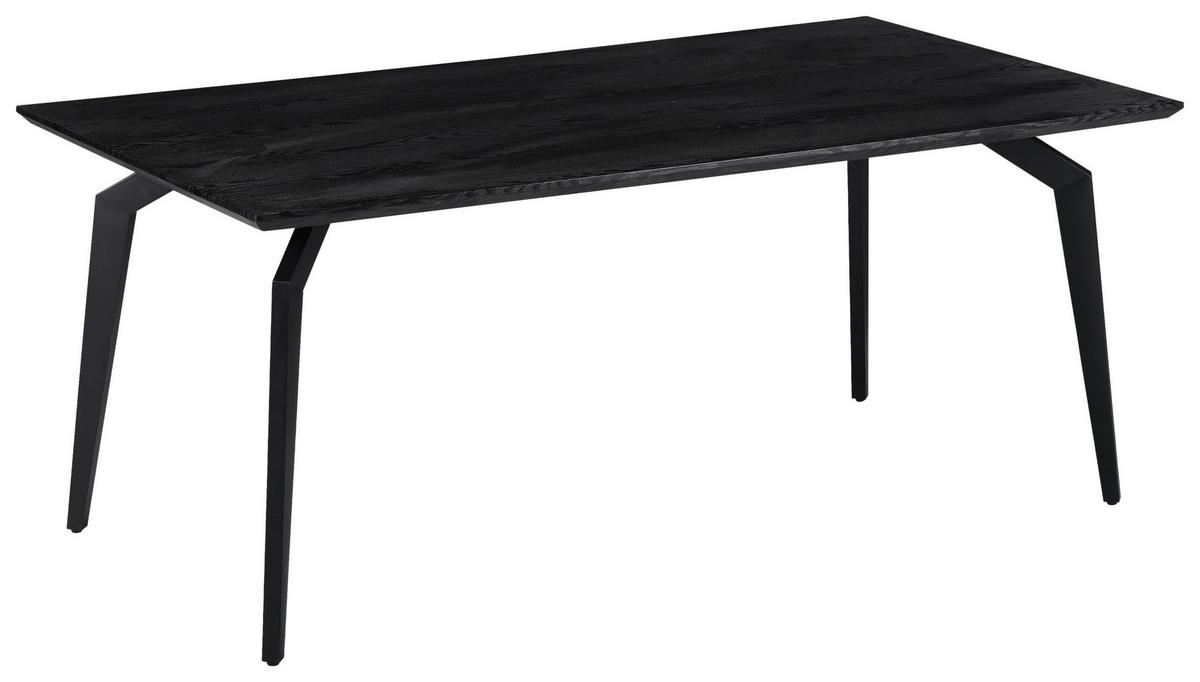 ESSTISCH rechteckig Schwarz  - Schwarz, Design, Holzwerkstoff/Metall (180/100/76cm) - Boxxx