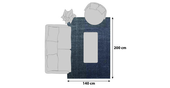 HOCHFLORTEPPICH 140/200 cm Ata grau Grau - Grau, KONVENTIONELL, Textil (140/200cm) - Novel