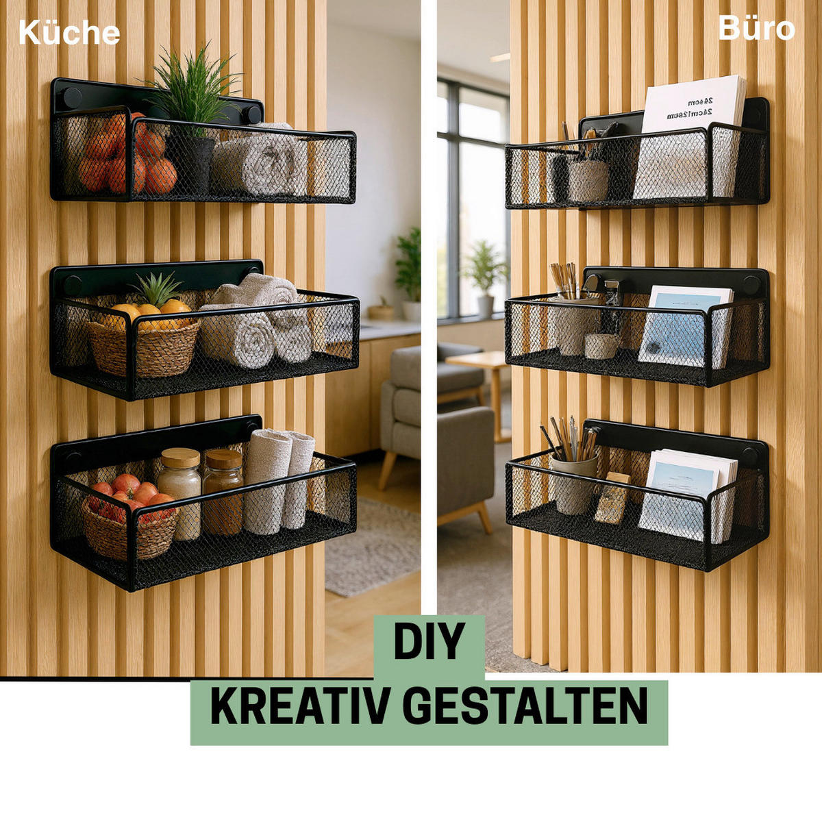 AKUSTIKPANEEL  - Schwarz, Basics, Metall (24/15/8cm)