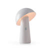 AKKU-TISCHLEUCHTE Shitake 16,5/25,5/16,5 cm   - Weiß, Design, Kunststoff (16,5/25,5/16,5cm) - New Garden