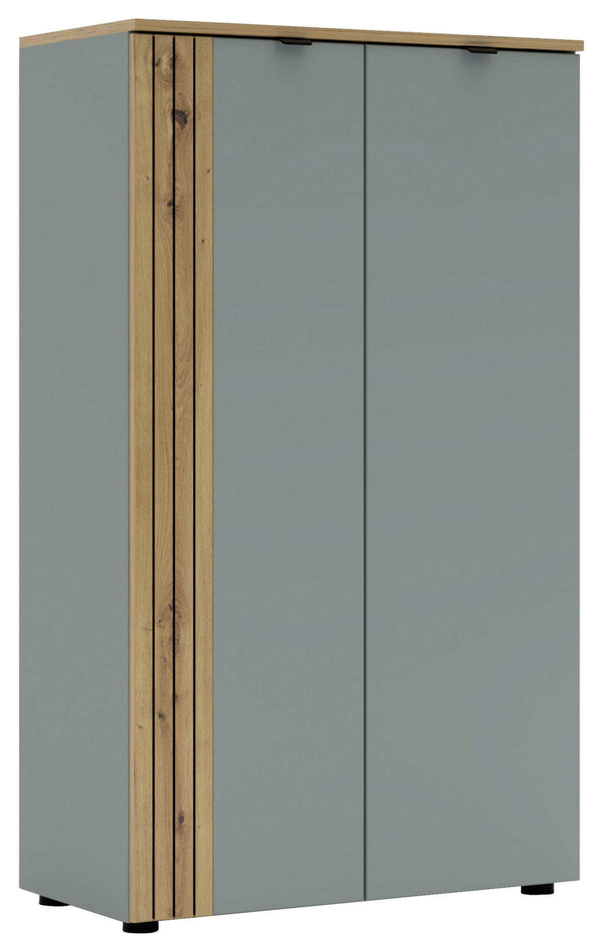 HIGHBOARD  75/127/38 cm  - Schilfgrün/Schwarz, KONVENTIONELL, Holzwerkstoff/Metall (75/127/38cm) - Voleo