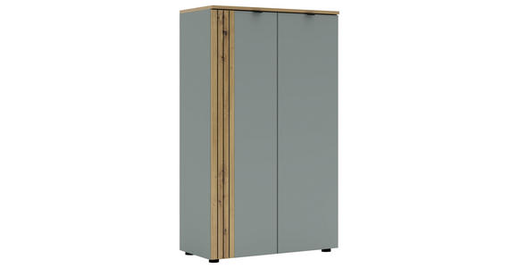 HIGHBOARD  75/127/38 cm  - Schilfgrün/Schwarz, KONVENTIONELL, Holzwerkstoff/Metall (75/127/38cm) - Voleo