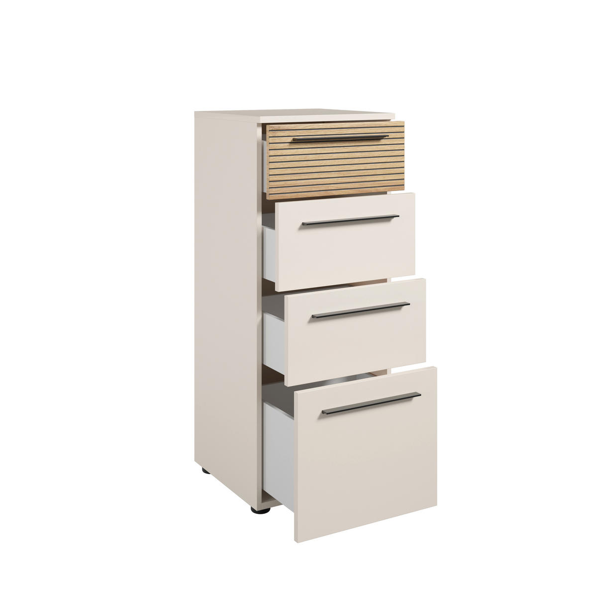 AKTENSCHRANK Schwarz, Eichefarben, Kaschmir  - Kaschmir/Eichefarben, MODERN, Holzwerkstoff (45/110/43cm) - Novel