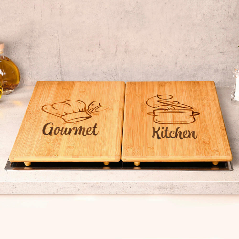 HERDABDECKPLATTE 9304613  - Hellbraun, Basics, Naturmaterialien (57.5/32.5/4cm) - Kesper