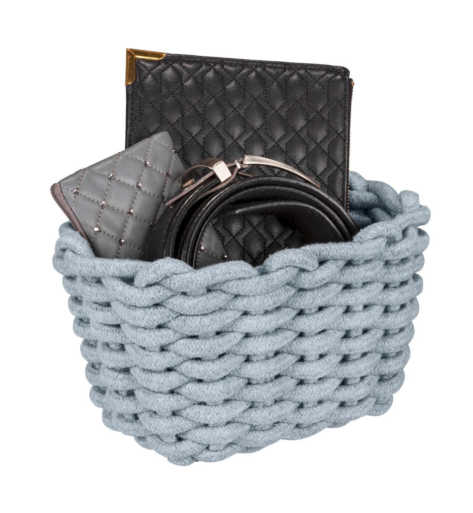 AUFBEWAHRUNGSKÖRBCHEN     - Hellgrau, Basics, Naturmaterialien/Textil (20/13/15cm) - Wenko