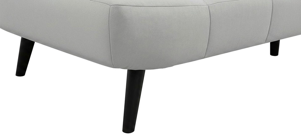 SCHLAFSOFA Flachgewebe Hellgrau  - Hellgrau/Schwarz, Design, Holz/Textil (183/78/92cm) - MID.YOU