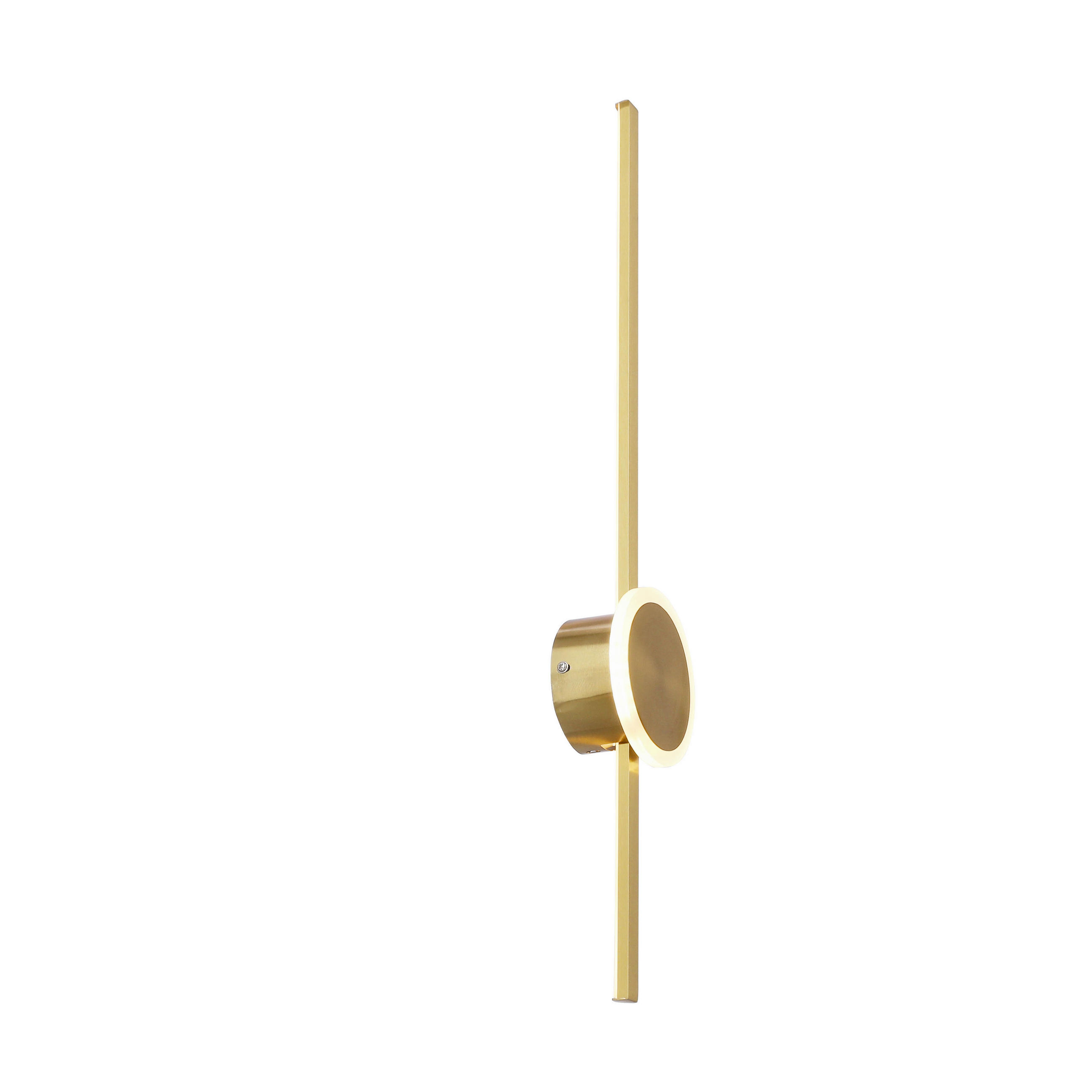 LED-WANDLEUCHTE 65/6/12 cm   - Messingfarben/Weiß, Design, Kunststoff/Metall (65/6/12cm)