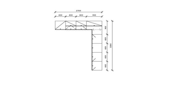 ECKKÜCHE 270/330 cm  in Weiß, Bronzefarben  - Schwarz/Weiß, Design, Holzwerkstoff/Metall (270/330cm) - Xora