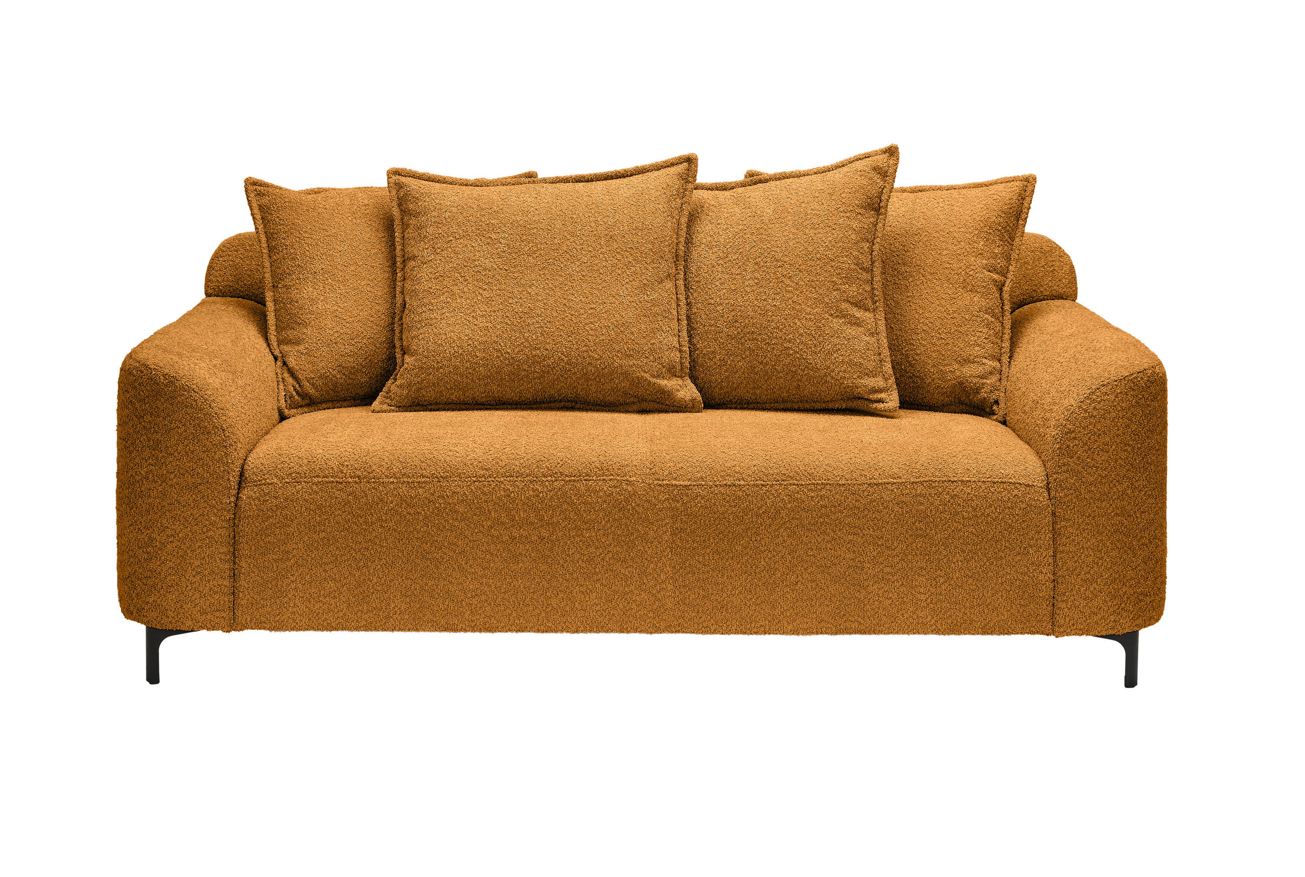 2,5-SITZER Chenille Goldfarben  - Goldfarben/Schwarz, KONVENTIONELL, Textil/Metall (200/84/99cm) - Carryhome