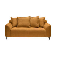 2,5-SITZER Chenille Goldfarben  - Goldfarben/Schwarz, KONVENTIONELL, Textil/Metall (200/84/99cm) - Carryhome