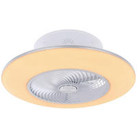 DECKENVENTILATOR 58/22 cm   - Silberfarben/Weiß, Design, Kunststoff/Metall (58/22cm) - Novel
