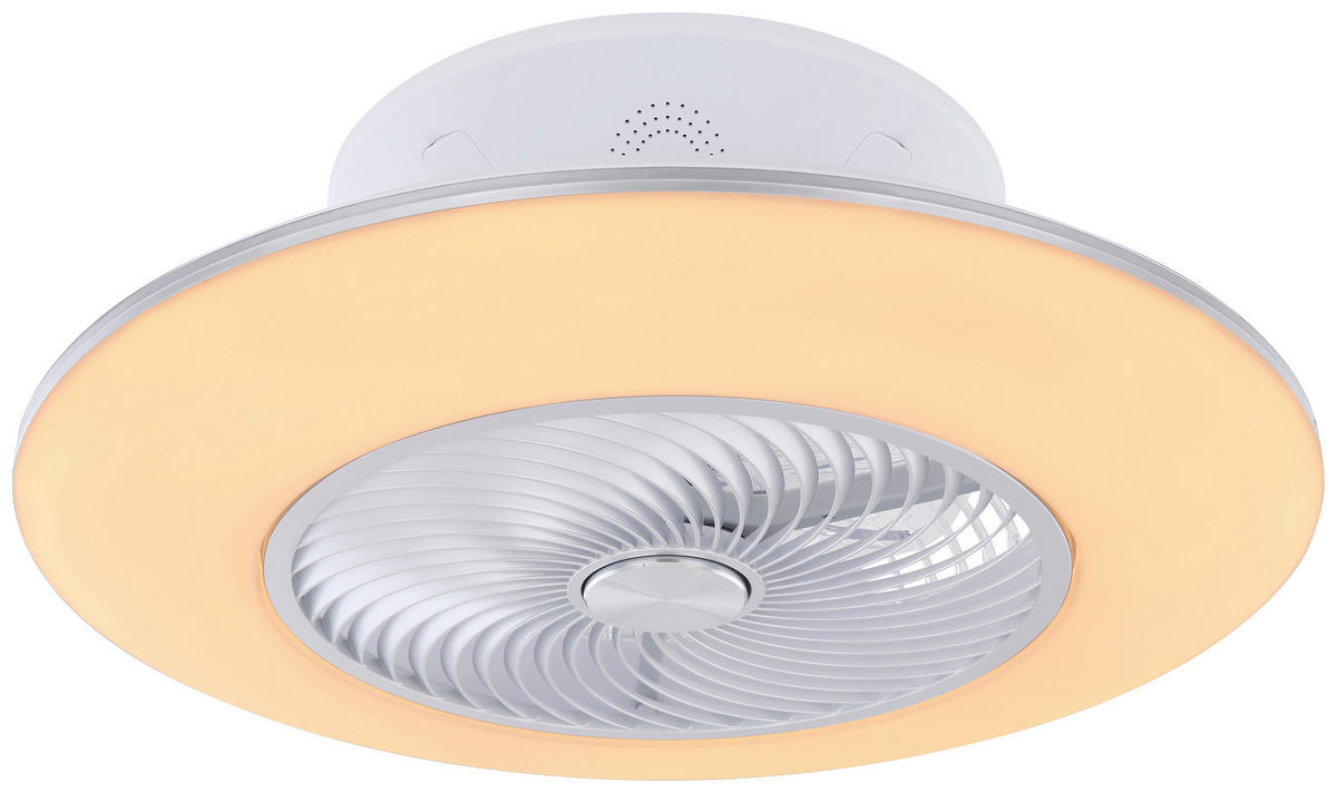 DECKENVENTILATOR 58/22 cm   - Silberfarben/Weiß, Design, Kunststoff/Metall (58/22cm) - Novel