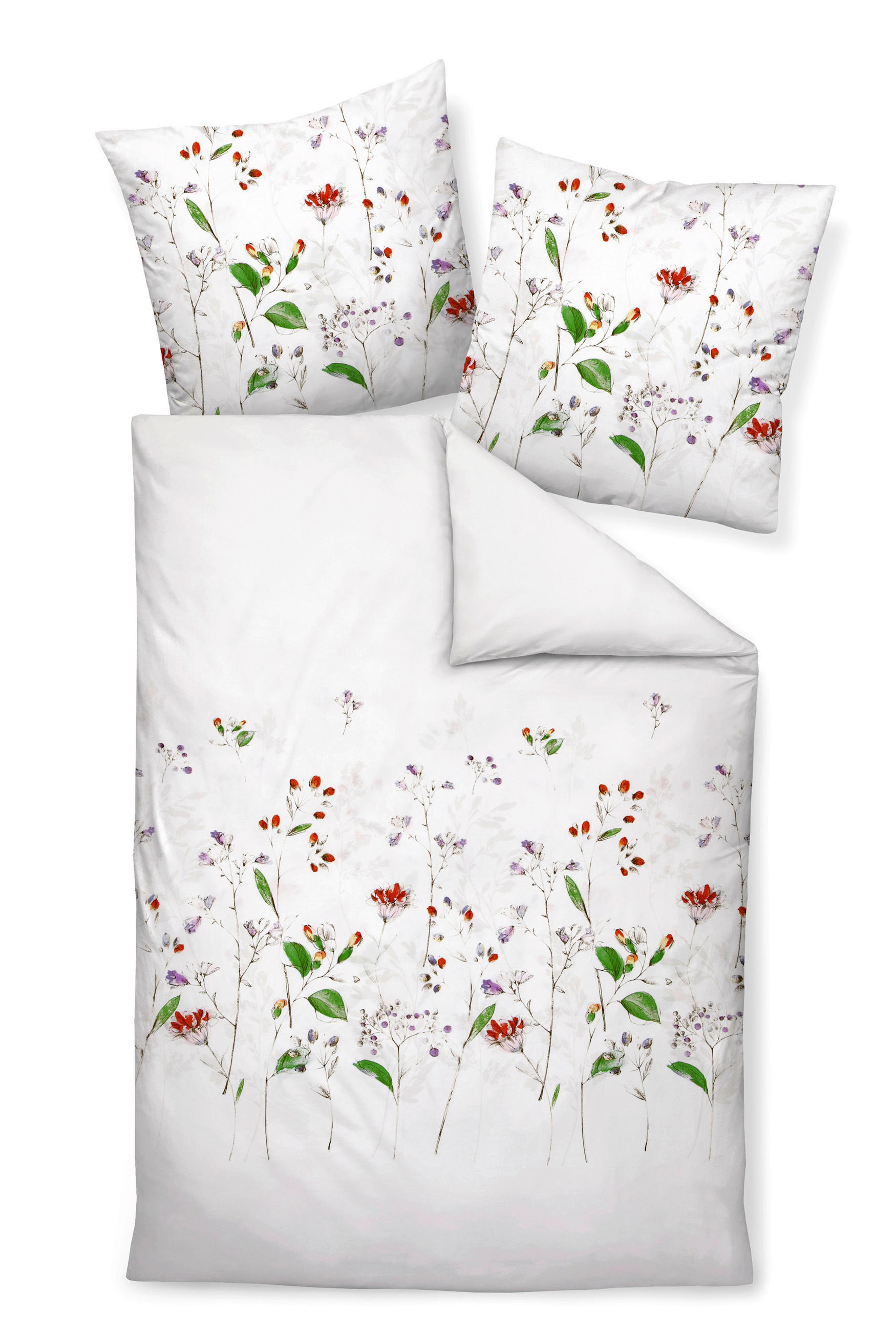 BETTWÄSCHE MOMENTS Makosatin 155/220 cm  - Multicolor, Basics, Textil (155/220cm) - Janine