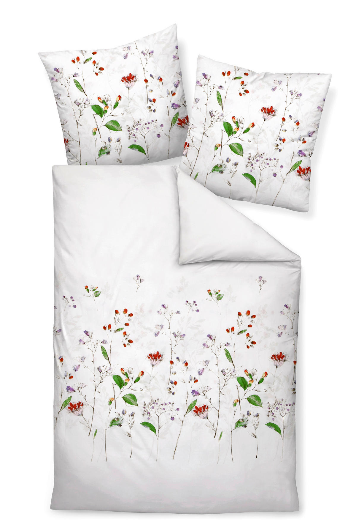 BETTWÄSCHE MOMENTS Makosatin 155/220 cm  - Multicolor, Basics, Textil (155/220cm) - Janine