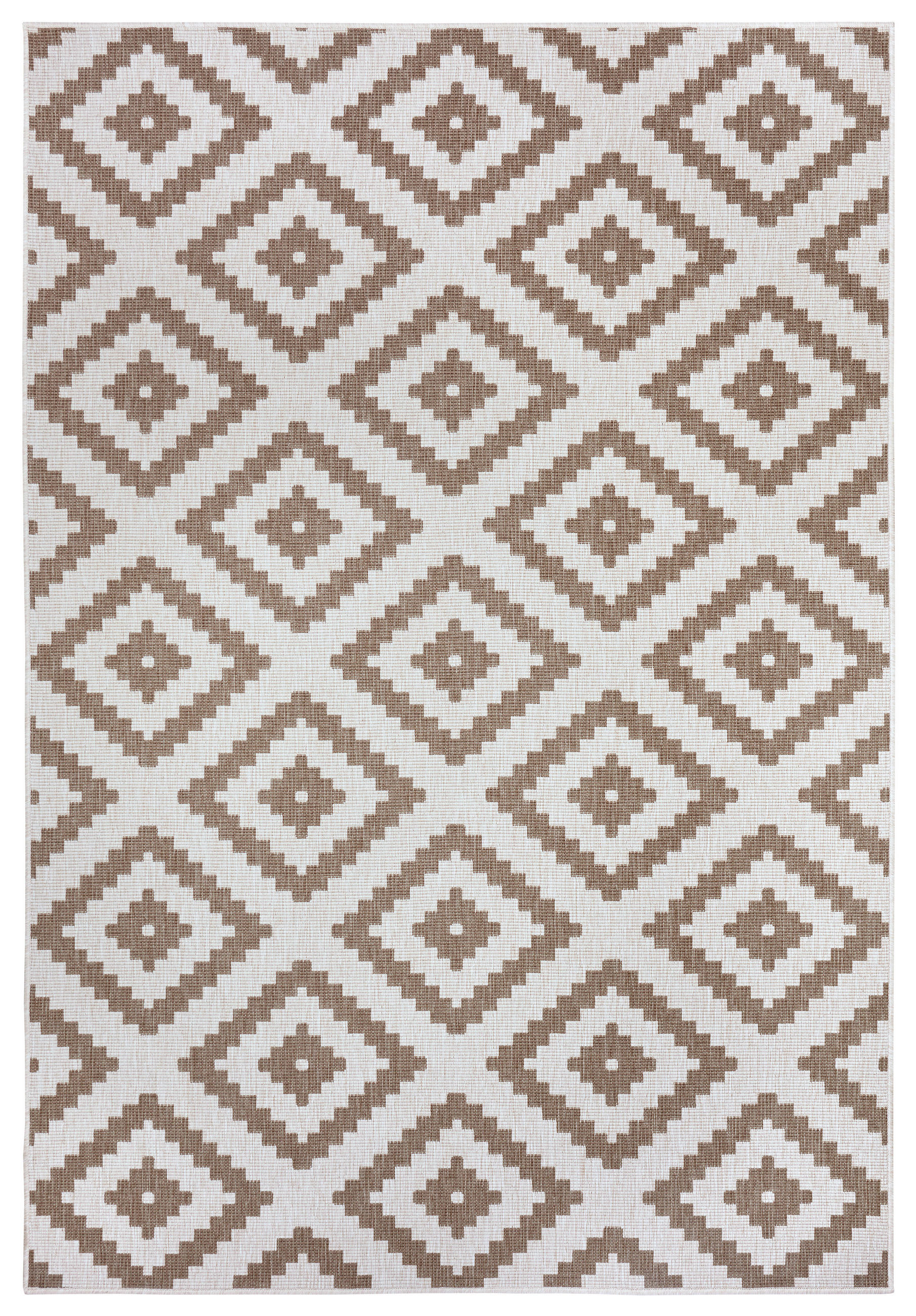 OUTDOORTEPPICH 80/150 cm Twin Creme, Cappuccino  - Creme/Cappuccino, Basics, Kunststoff (80/150cm) - Novel