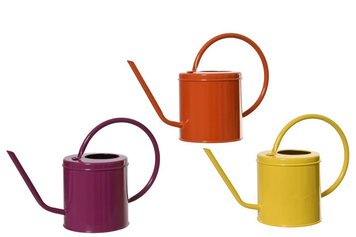 GIEßKANNE - Gelb/Lila, LIFESTYLE, Metall (33,00/12,00/21,00cm)