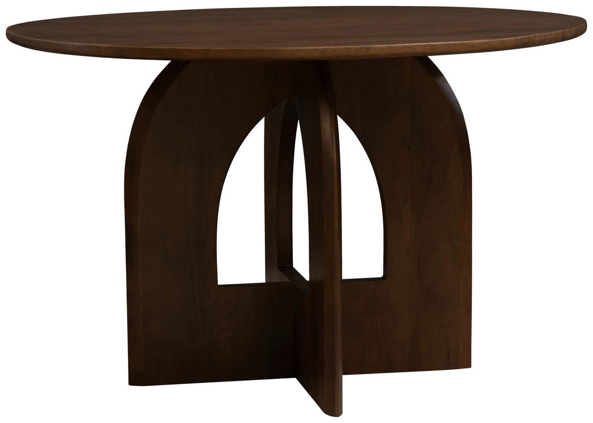 ESSTISCH in Holz, Stein 120/76/120 cm  - Beige/Walnussfarben, MODERN, Holz/Stein (120/76/120cm) - Livetastic