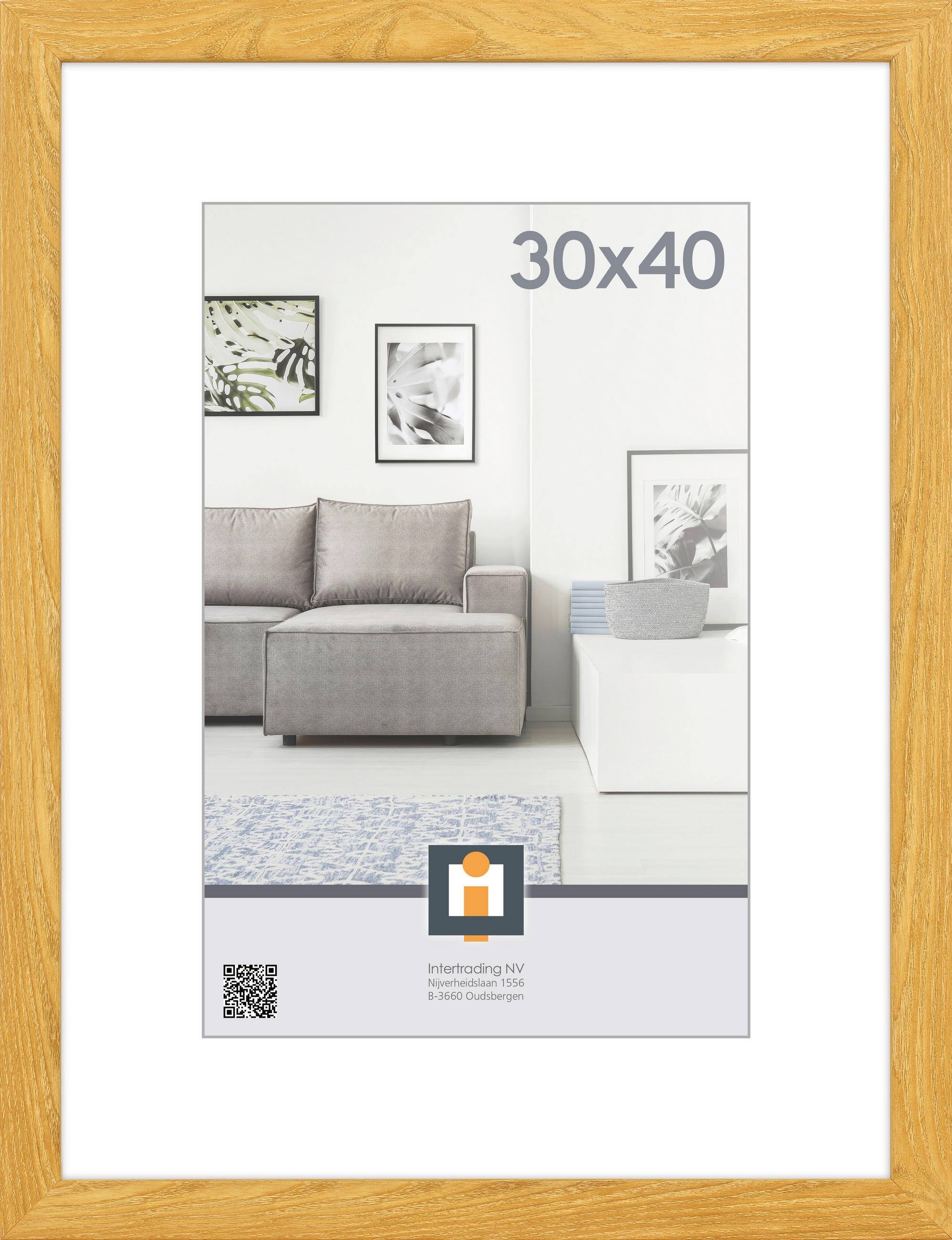 BILDERRAHMEN 33/43/1,5 cm  - Eichefarben, Basics, Glas/Kunststoff (33/43/1,5cm)