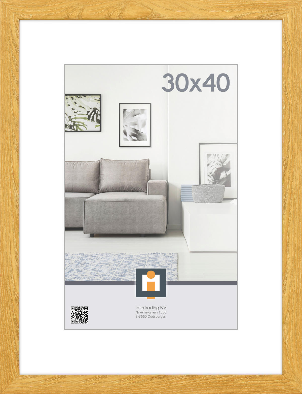 RÁM NA OBRAZY, 1 foto 30 cm x 40 cm - farba duba, Basics, plast/sklo (33/43/1,5cm)