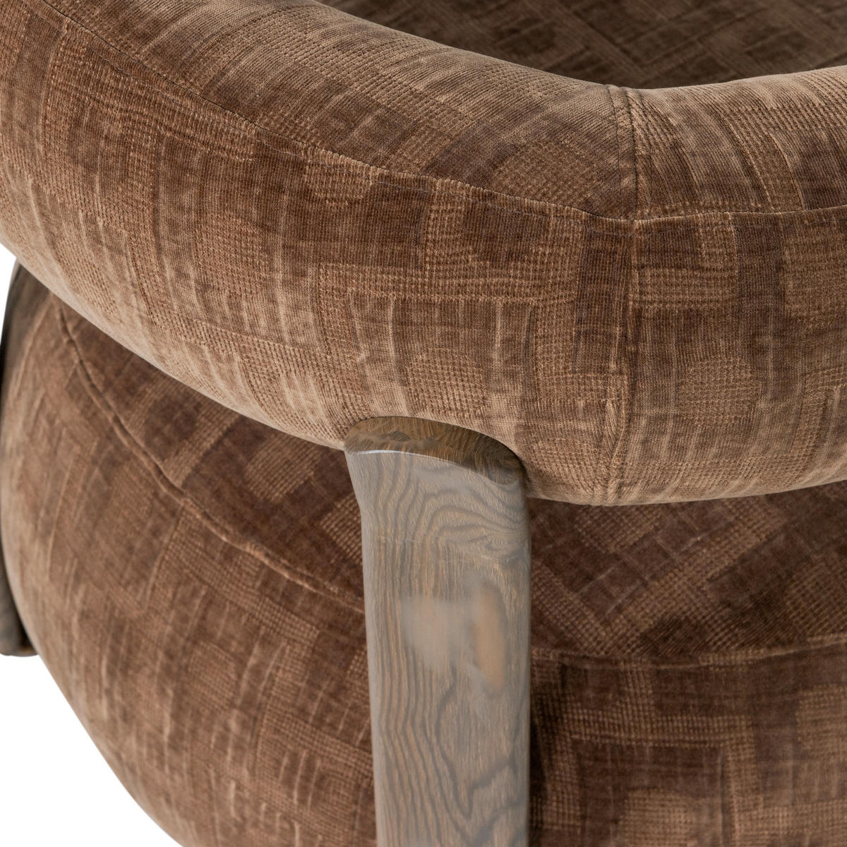 SESSEL in Webstoff Braun  - Schwarz/Braun, MODERN, Holz/Kunststoff (82/78/73cm) - Livetastic
