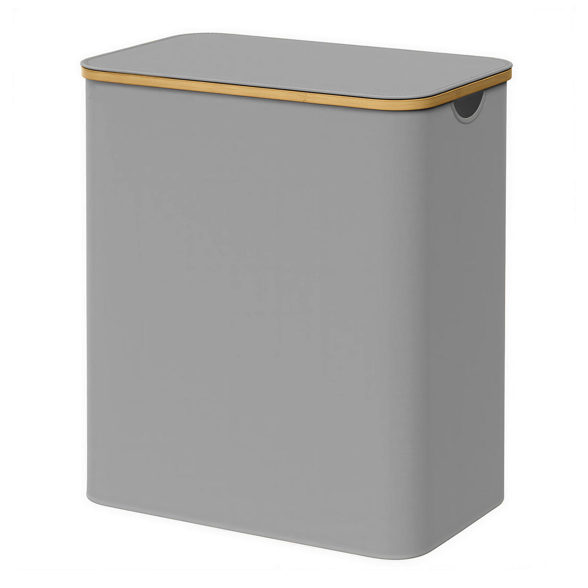 WÄSCHEKORB - Grau, Trend, Naturmaterialien/Kunststoff (60/70,5/38,5cm) - Boxxx