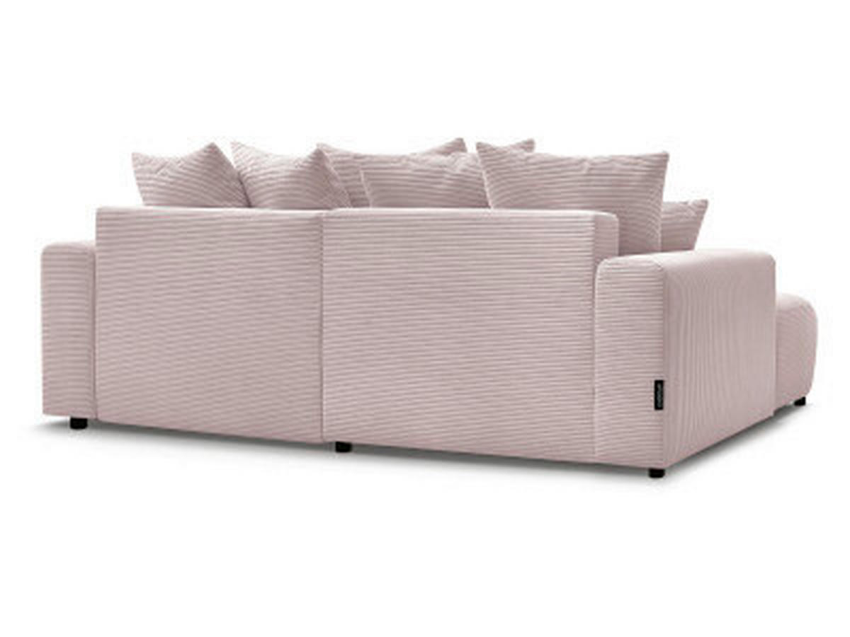 ECKSOFA Ottomane links  ATILLA Lila Cord  - Lila/Schwarz, MODERN, Kunststoff/Textil (149/244cm)