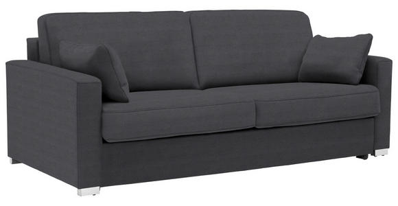 SCHLAFSOFA Flachgewebe Grau - Chromfarben/Grau, KONVENTIONELL, Textil/Metall (208/86/97cm) - Novel