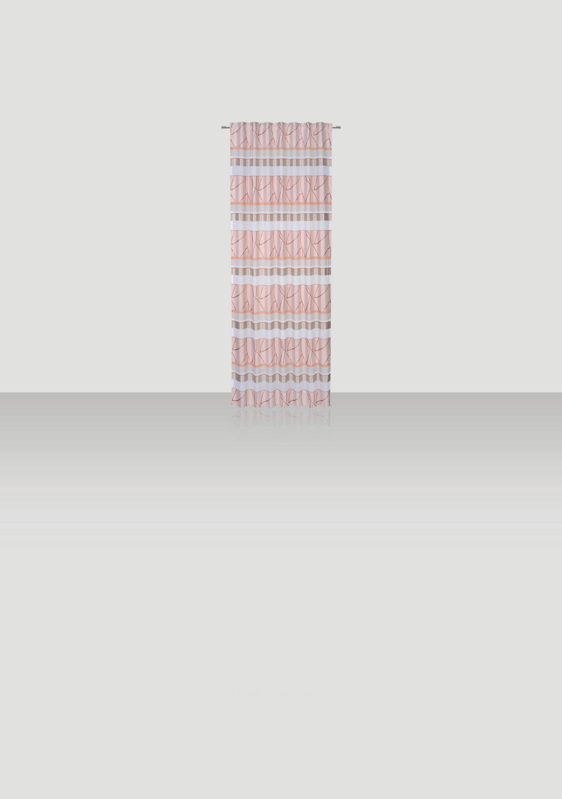 FERTIGVORHANG halbtransparent  - Kupferfarben, Design, Textil (140/255cm) - Novel
