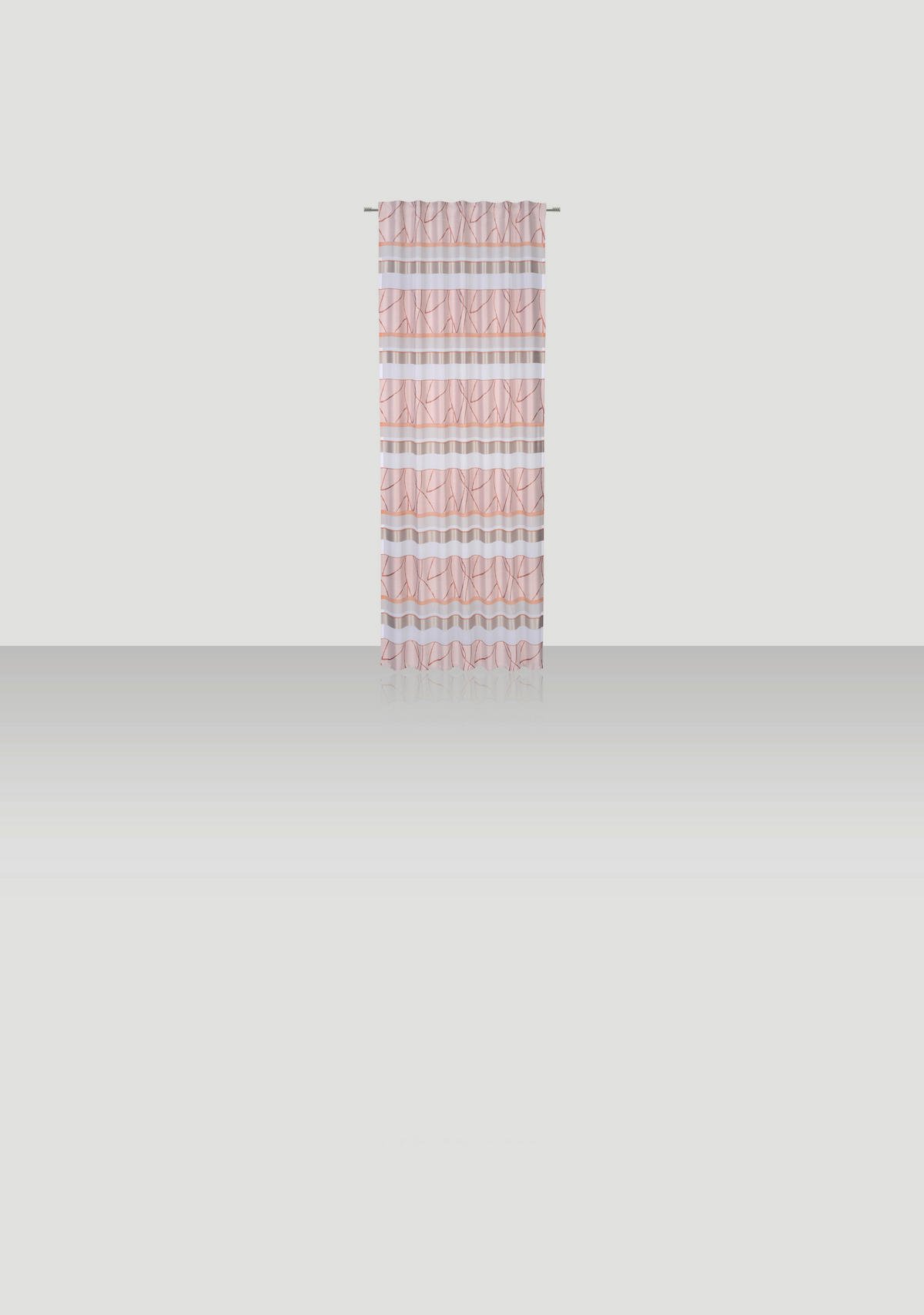 FERTIGVORHANG halbtransparent  - Kupferfarben, Design, Textil (140/255cm) - Novel
