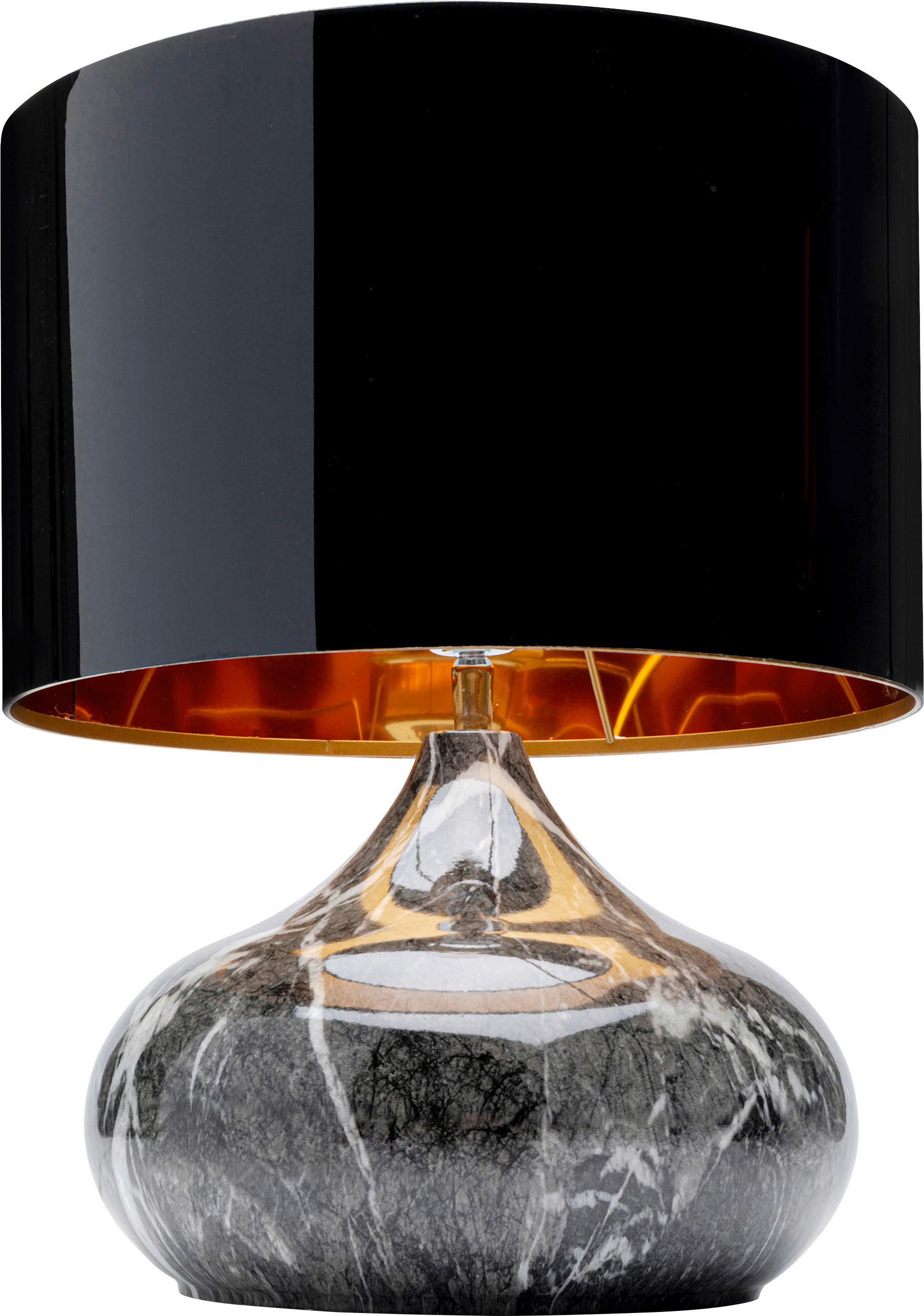 TISCHLEUCHTE 30,5/37/30,5 cm   - Dunkelgrau/Multicolor, LIFESTYLE, Kunststoff/Metall (30,5/37/30,5cm) - Kare-Design