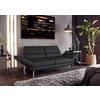 2-SITZER-SOFA Echtleder Dunkelgrau, Fango  - Chromfarben/Fango, Design, Leder/Metall (178-226/82/96-177cm) - Dieter Knoll